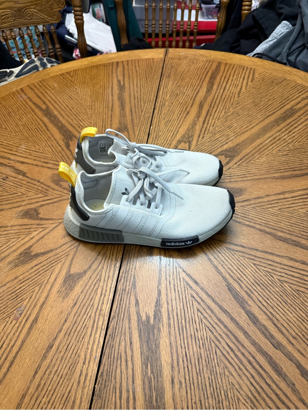 adidas White and Yellow NMD Casual Running Shoes